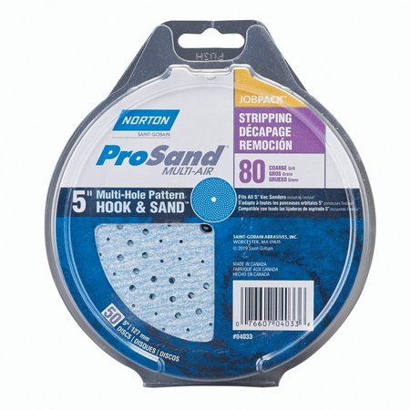 NORTON CO Sanding Disc H/L 5In 80Grit 04033